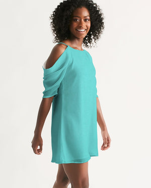 DMA: Women's Open Shoulder A-Line Dress - DMA Forever