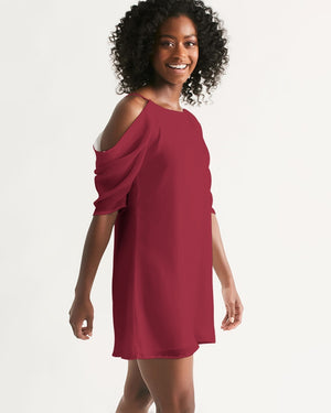 DMA Women's Open Shoulder A-Line Dress - DMA Forever