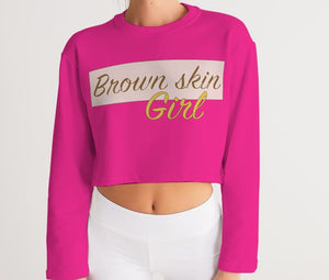 Brown Skin Girl Women's Cropped Sweatshirt - DMA Forever