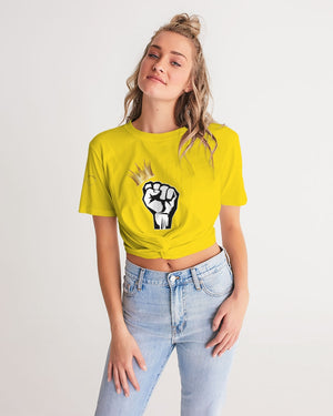 ROYALTY Women's Twist-Front Cropped Tee - DMA Forever